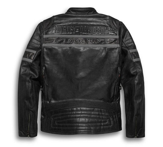 Men's H-D® Triple Vent System™ Wick Twister Leather Jacket