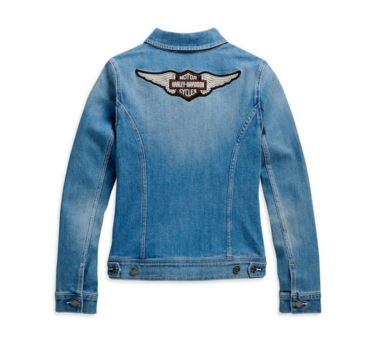 Women's Winged Logo Denim Jacket