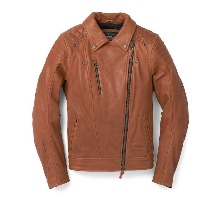 Women's Bezel Biker Collar Leather Jacket