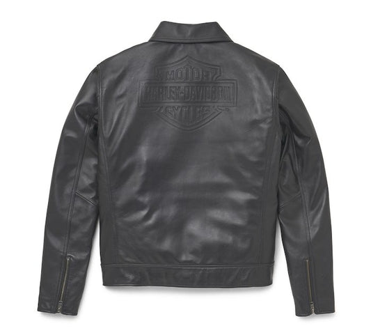 Men's Lisbon Debossed Leather Jacket