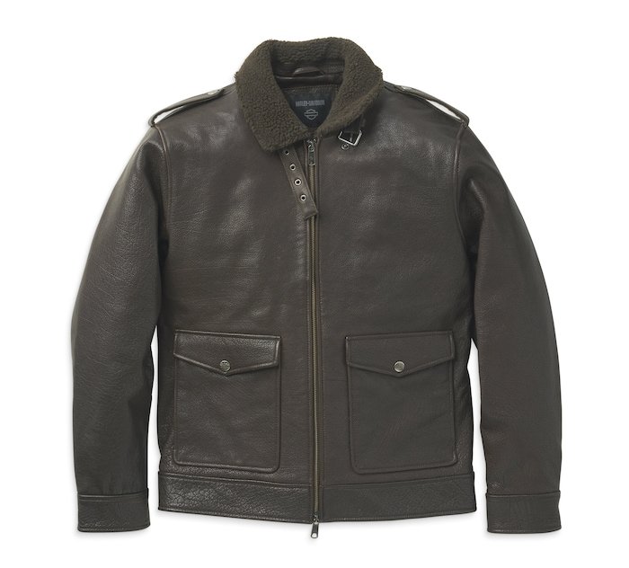 Men's Auer Sherpa Collar Leather Jacket